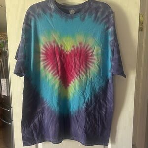 Handcrafted tie-dye heart Cotton T-Shirt